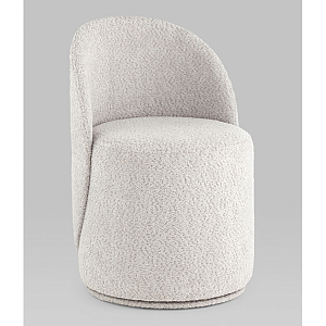 Пуф Loreen со спинкой вращающийся букле светло-серый