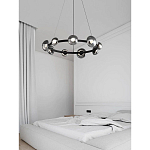Люстра подвесная светодиодная в форме кольца Gray Ring Chandelier варинант исполнения - 1 | Loft Concept в Сочи