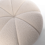 Круглый мягкий пуф с обивкой букле Gabrielle White Boucle Pouf варинант исполнения - 2 | Loft Concept в Сочи