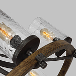 Люстра с цилиндрическим плафонами из толстого волнистого стекла в индустриальном стиле Feiss варинант исполнения - 9 | Loft Concept в Сочи