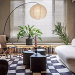 Дизайнерский журнальный стол чёрный изогнутой формы Alefy варинант исполнения - 2 | Loft Concept в Сочи