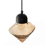 Подвесной светильник с янтарным рельефным плафоном Lamp with Frozen Glass Effect варинант исполнения - 3 | Loft Concept в Сочи