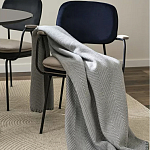 Плед из шерсти мериноса серого цвета 130×180 см Gray Waves варинант исполнения - 4 | Loft Concept в Сочи