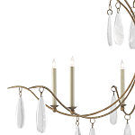 Люстра с прозрачными каплевидными подвесками Elegant Thin Chandelier варинант исполнения - 1 | Loft Concept в Сочи