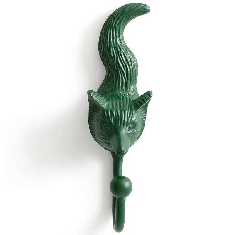Настенный крючок лиса Fox Wall Hook Green Зеленый Настенный крючок лиса Fox Wall Hook Green Зеленый в Сочи | Loft Concept