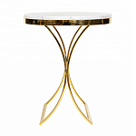 Кофейный столик на подстолье золотого цвета Noelle варинант исполнения - 2 | Loft Concept в Сочи