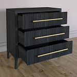 Комод Primo с 3 выдвижными ящиками Черный дуб варинант исполнения - 5 | Loft Concept в Сочи