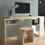 Письменный стол прямоугольный с полочкой под столешницей EcoComb варинант исполнения - 2 | Loft Concept в Сочи