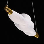 Люстра горизонтальная с волнистым белым плафоном Golden Swirl варинант исполнения - 8 | Loft Concept в Сочи