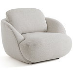 Полукруглое кресло из обивки меланж Halle Melange Armchair варинант исполнения - 1 | Loft Concept в Сочи