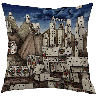Декоративная подушка Fornasetti City of Cards Декоративная подушка Fornasetti City of Cards