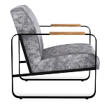 Кресло серый велюр с жесткими подлокотниками на полозьях Ashton варинант исполнения - 2 | Loft Concept в Сочи