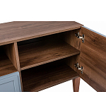 ТВ-тумба серая из массива бука с 2-мя дверками и ящиком Wenge Light варинант исполнения - 5 | Loft Concept в Сочи