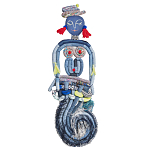 Кукла из одежды и павлопосадских платков Rusalka Blue Jeans варинант исполнения - 1 | Loft Concept в Сочи