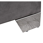 Кровать двуспальная серая с высоким мягким изголовьем Heart of the Bedroom варинант исполнения - 3 | Loft Concept в Сочи