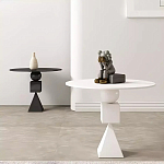 Дизайнерский журнальный стол белый в форме геометрических фигур Cydogic варинант исполнения - 3 | Loft Concept в Сочи