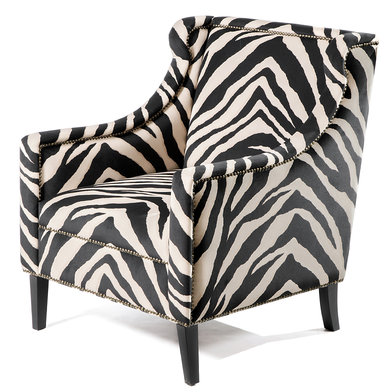Кресло Chair Jenner Zebra Черно-белый Черный Кресло Chair Jenner Zebra Черно-белый Черный в Сочи | Loft Concept