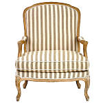 Кресло в полоску в стиле прованс Yvon French Seating Armchair варинант исполнения - 2 | Loft Concept в Сочи