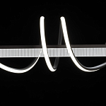 Люстра линейная черного цвета с волнообразным металлическим элементом Luke Lampco Tracer Lamp варинант исполнения - 6 | Loft Concept в Сочи