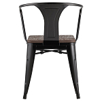 Черный глянцевый стул с сиденьем из натурального дерева TOLIX варинант исполнения - 4 | Loft Concept в Сочи