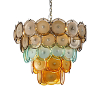 Люстра конусовидная с каскадом из разноцветных круглых подвесов Key Lustar варинант исполнения - 2 | Loft Concept в Сочи