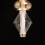 Подвесной светильник с вертикальной композицией из прозрачных и янтарных стеклянных шаров и ромбов Gabriel Scott Luna варинант исполнения - 18 | Loft Concept в Сочи