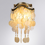 Бра с белыми перламутровыми подвесками и золотистыми волнистыми элементами SHELL варинант исполнения - 1 | Loft Concept в Сочи