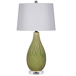 Настольная лампа зеленая грушевидной формы Rich Green Glaze варинант исполнения - 3 | Loft Concept в Сочи
