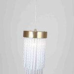 Подвесной светильник с прозрачными стеклянными подвесками и металлическим основанием Nembus варинант исполнения - 2 | Loft Concept в Сочи