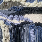 Современное ткачество гобелен в синих оттенках Blue Undine II варинант исполнения - 3 | Loft Concept в Сочи