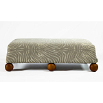 Банкетка Wakonda Gray Zebra с деревянными шариками  варинант исполнения - 2 | Loft Concept в Сочи