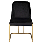 Стул обеденный велюровый черный с золотым каркасом Nobility варинант исполнения - 1 | Loft Concept в Сочи