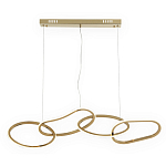 Люстра подвесная с 4-мя асимметричными кольцами золотого цвета Ring Horizontal варинант исполнения - 1 | Loft Concept в Сочи