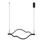 Подвесной светильник волнообразный изогнутый черного цвета 4000К Spiral Lighting варинант исполнения - 2 | Loft Concept в Сочи
