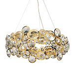 Люстра подвесная из золотых колец 57 см Golden Circles варинант исполнения - 1 | Loft Concept в Сочи