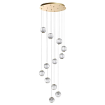 Люстра каскадная с прозрачными шарообразными плафонами Crystal Globule варинант исполнения - 6 | Loft Concept в Сочи