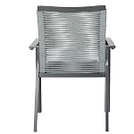 Стул темно-серый с высокой плетеной спинкой и сиденьем Braided Strength варинант исполнения - 4 | Loft Concept в Сочи