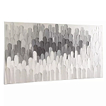 Панно декоративное с ручной росписью Gray Strokes варинант исполнения - 3 | Loft Concept в Сочи