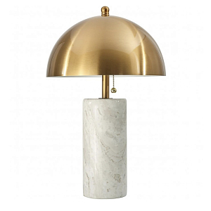 Настольная Лампа Lorenza Brass White stone
