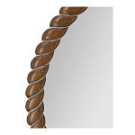Зеркало круглое с текстурной рамой из натурального дерева  Pine Wall Mirror варинант исполнения - 3 | Loft Concept в Сочи