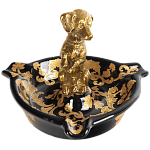Пепельница фарфоровая Gold Dog варинант исполнения - 1 | Loft Concept в Сочи