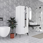 Комод белый с 4-мя дверцами на металлических ножках SPARK MULTIPURPOSE CABINET WHITE варинант исполнения - 5 | Loft Concept в Сочи