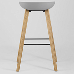 Барный стул на ножках из натурального дерева Boras Grey варинант исполнения - 4 | Loft Concept в Сочи