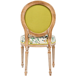 Стул из массива бука бежевый с изображением птиц и цветов Beige Green Chinoiserie Peach Garden Chair варинант исполнения - 2 | Loft Concept в Сочи