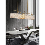 Люстра прямоугольная из фактурного стекла Chandelier Beam варинант исполнения - 2 | Loft Concept в Сочи