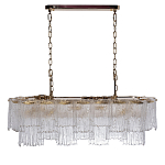 Люстра подвесная прямоугольная из рифленого стекла Fluted Glass Chandelier варинант исполнения - 2 | Loft Concept в Сочи