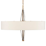 Люстра круглая с белым тканевым абажуром  White Light Diffuser варинант исполнения - 1 | Loft Concept в Сочи