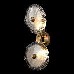 Бра с ветвистыми бронзовыми элементами и стеклянными рифлеными дисками Textured Glass Bra варинант исполнения - 2 | Loft Concept в Сочи