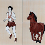 Дизайнерская плитка Конь бегун варинант исполнения - 1 | Loft Concept в Сочи