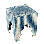 Приставной столик с инкрустацией раковинами устриц Bone Inlay варинант исполнения - 1 | Loft Concept в Сочи